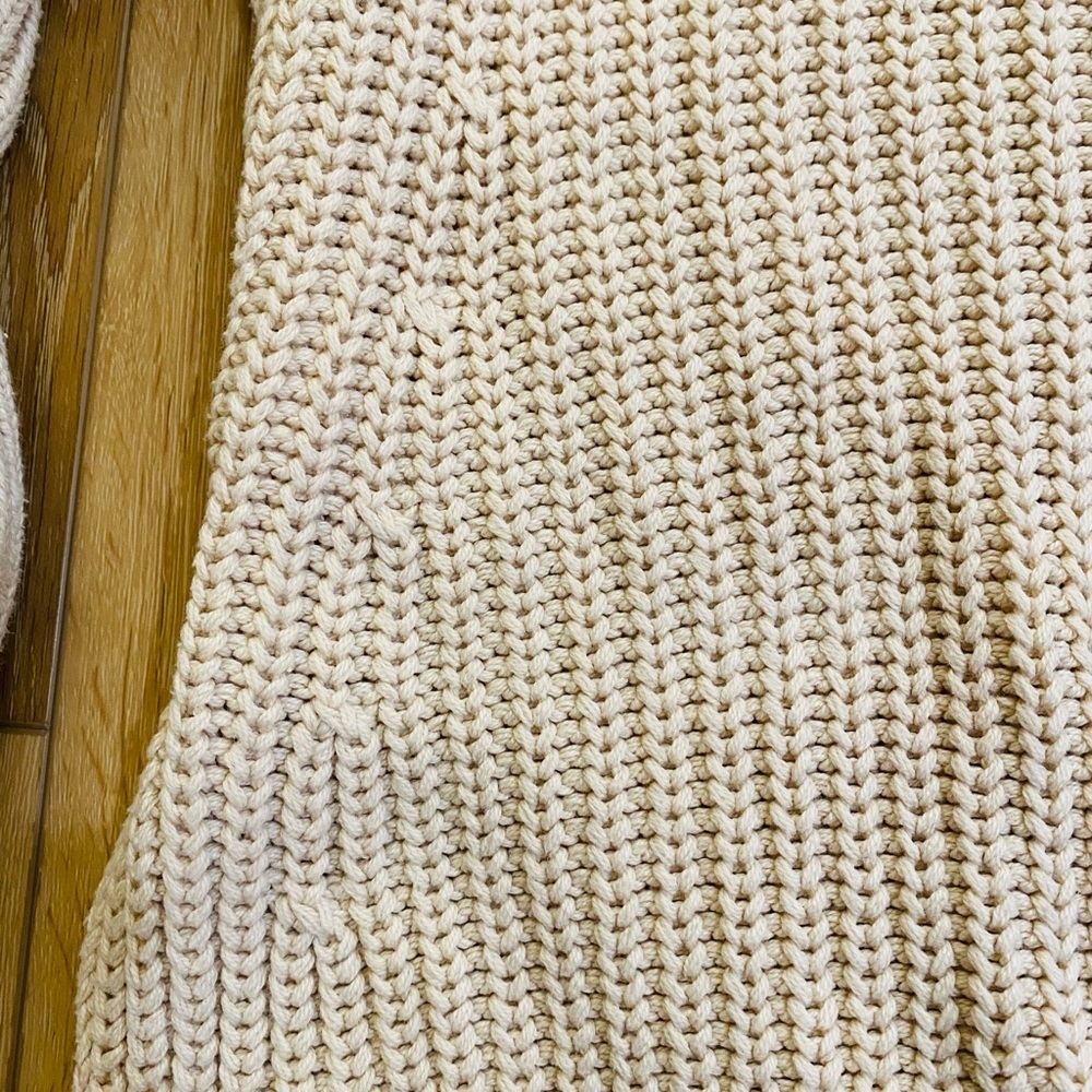 ASTR The Label Sweater Women’s Large Cream Textured Stitch Cable Chunky Knit - Picture 9 of 10